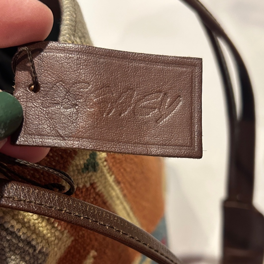 Legacy Geometric Pattern Mini Bag - Brown, Orange… - image 7